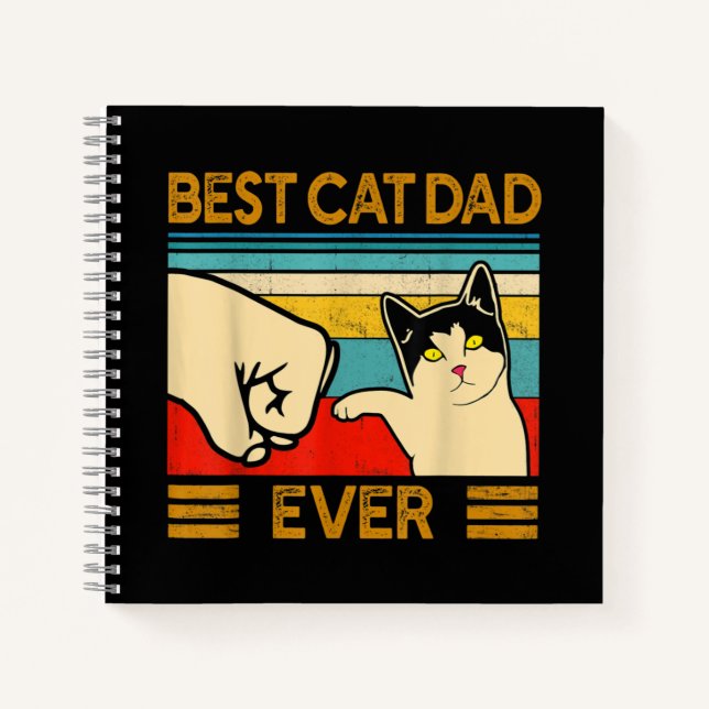 Bester Cat Vater Ever Funny Cat Daddy Notizbuch (Vorderseite)