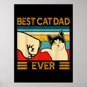 Bester Cat Vater Ever Funny Cat Daddy Poster