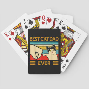 Bester Cat Vater Ever Funny Cat Daddy Spielkarten