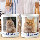 Bester Cat Vater Ever Modern 3 Foto Kaffeetasse<br><div class="desc">Bester Cat Vater je.. Überraschen Sie Ihren Lieblings-Cat-Vater, ob es sein Geburtstag, Vatertag oder Weihnachten ist mit dieser super niedlichen Foto Collage Tasse . Passen Sie diese Tasse mit 3 der beliebtesten Fotos Ihrer Katze an und personalisiert das Foto in der Mitte mit Namen. Großartiges Geschenk von der Katze. COPYRIGHT...</div>