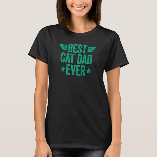 Bester Cat-Vater je 9 T-Shirt (Vorderseite)