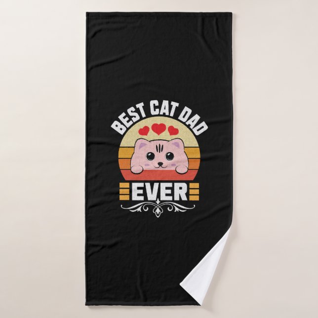 Bester Cat Vater je Badehandtuch (Badehandtuch)