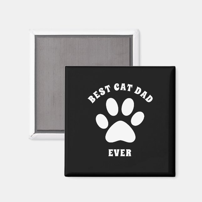 Bester Cat-Vater je benutzerdefinierten Text Perso Magnet (Vorderseite/Rückseite)