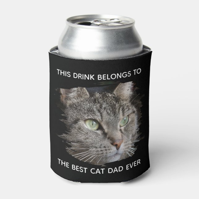 Bester Cat Vater je benutzerdefiniertes Foto Schwa Dosenkühler (Kanne Vorderseite)