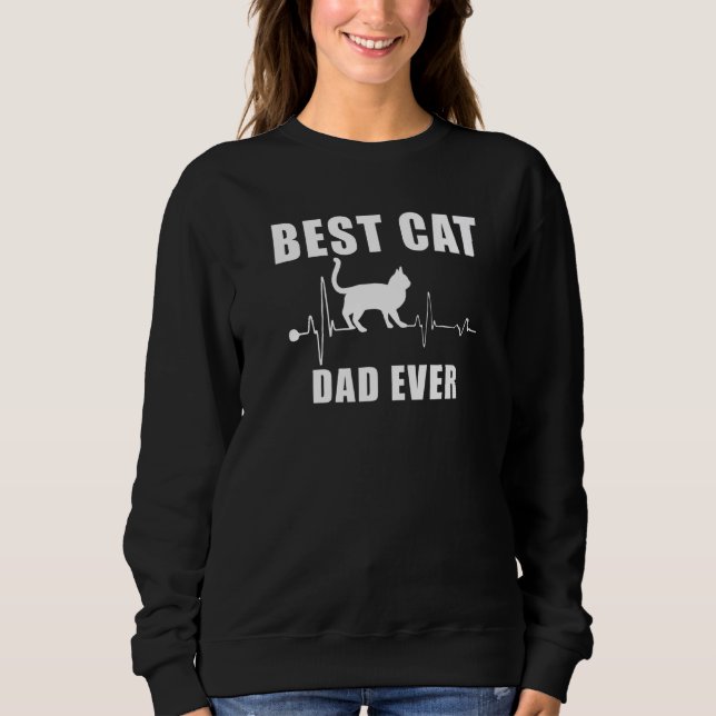 Bester Cat Vater je Burmese Cat Heartbeat Kitten Sweatshirt (Vorderseite)