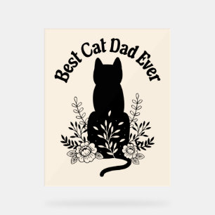 Bester Cat Vater je Cat Lover Geschenk Acrylschild