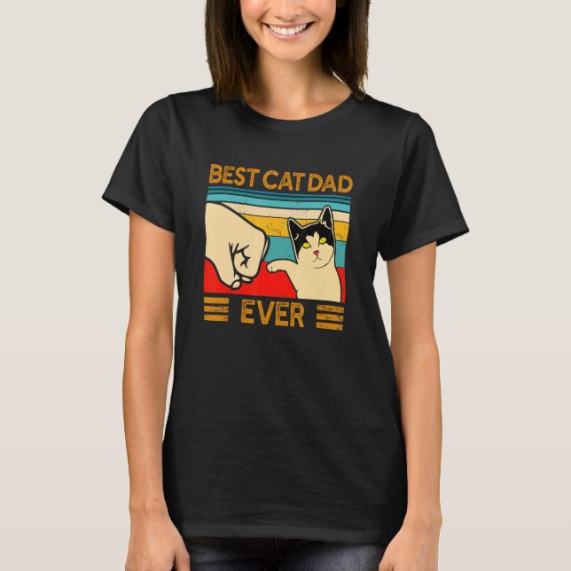 Bester Cat Vater je Cat Vater Daddy T-Shirt (Vorderseite)