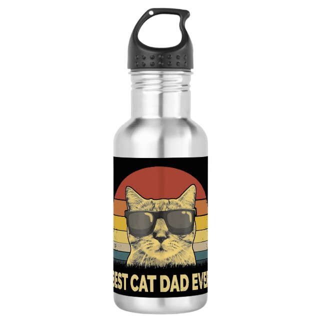 Bester Cat Vater je Edelstahlflasche (Vorderseite)