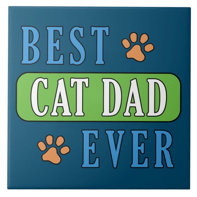 Bester Cat Vater je Fliese (Vorderseite)