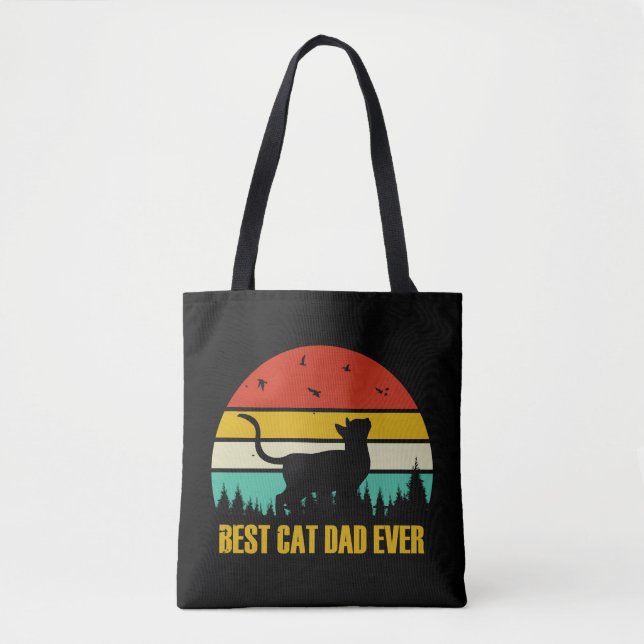 Bester Cat Vater je Geschenk Tasche (Vorderseite)
