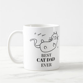 Bester Cat Vater je Kaffee Tasse