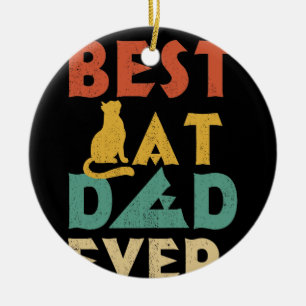Bester Cat Vater je Katze Daddy Vintages Geschenk Keramik Ornament