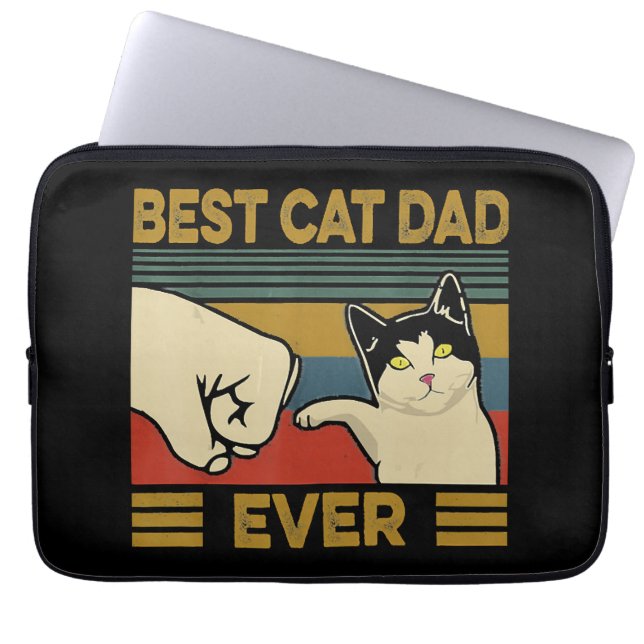 Bester Cat Vater je Laptopschutzhülle (Vorderseite)