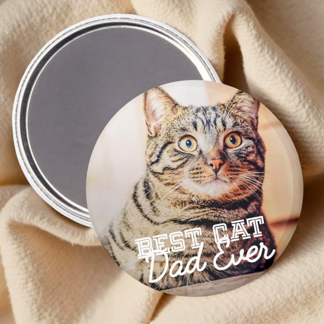 Bester Cat Vater je Modernes, benutzerdefiniertes  Magnet (Von Creator hochgeladen)