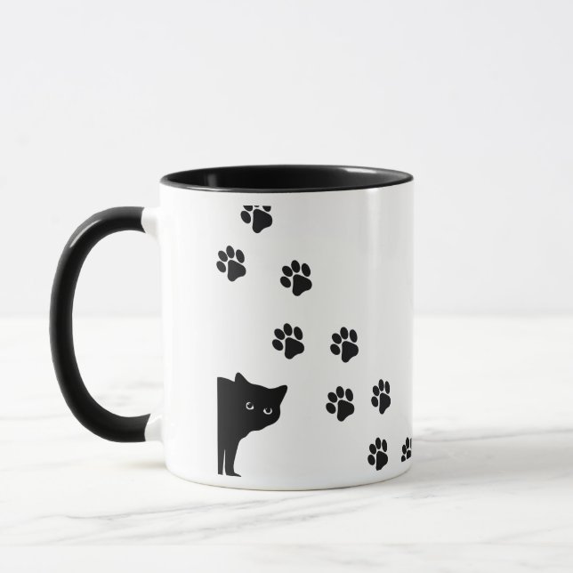 Bester Cat Vater je Modernes, benutzerdefiniertes  Tasse (Links)