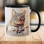 Bester Cat Vater je Modernes, benutzerdefiniertes  Tasse<br><div class="desc">Dieses einfache und klassische Design besteht aus Serifentypografie und fügt ein benutzerdefiniertes Foto hinzu</div>