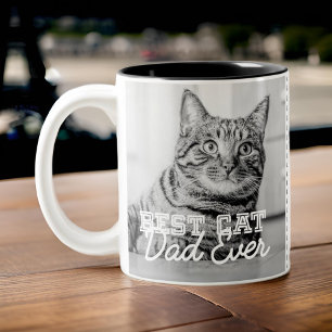 Bester Cat Vater je Modernes, benutzerdefiniertes Zweifarbige Tasse