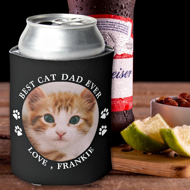 Bester Cat Vater je Paw druckt kundenspezifisches  Dosenkühler (Von Creator hochgeladen)