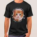 Bester Cat Vater je Paw druckt kundenspezifisches  T-Shirt<br><div class="desc">Bester Cat Vater je.. Überraschen Sie Ihren Lieblings-Cat-Vater diesen Vatertag mit diesem super niedlichen Haustier Foto T - Shirt. Passen Sie diesen T - Shirt mit dem Lieblings-Foto Ihrer Katze an, und nennen Sie es. Dieses Katzen Papa Shirt ist ein Muss für Katzenliebhaber und Katzenjunges. Großartiges Geschenk von der Katze....</div>