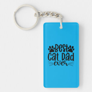 Bester Cat Vater je Personalisiert Funny Cat Pawpr Schlüsselanhänger