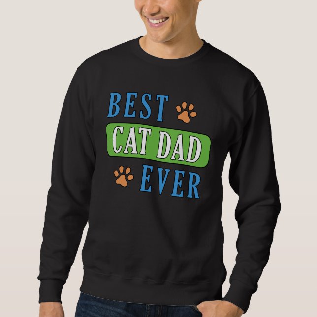 Bester Cat Vater je Sweatshirt (Vorderseite)