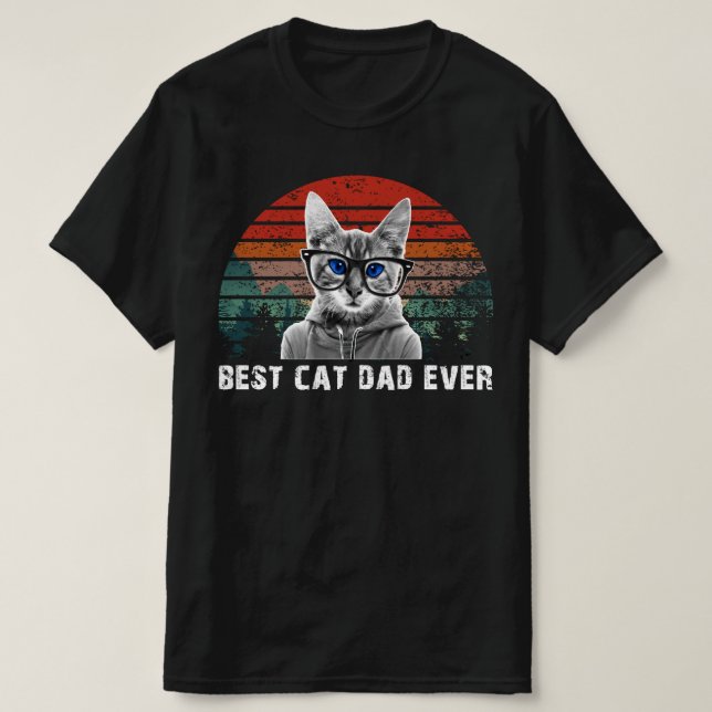 Bester Cat Vater je T-Shirt (Design vorne)