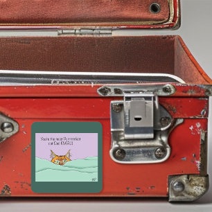 Bester Cat Vater je! Vatertag Quadratischer Aufkleber