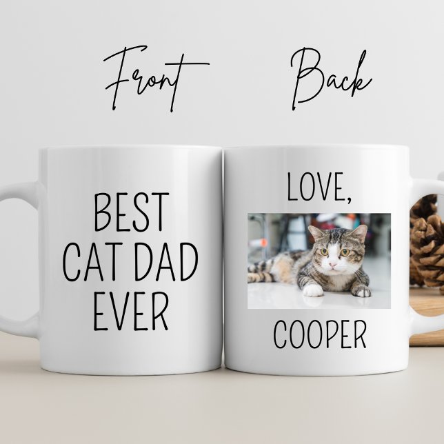 Bester Cat Vater Jeden Personalisierten Foto Cat L Kaffeetasse (Von Creator hochgeladen)