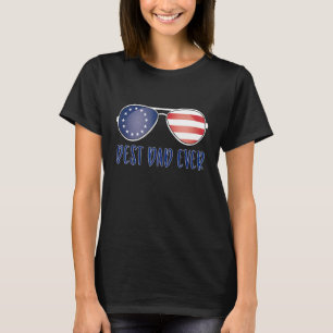 Bester Cat-Vater mit US-amerikanischer Flagge Phan T-Shirt