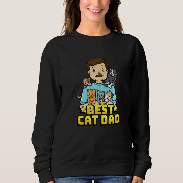 Bester Cat Vater Sweatshirt (Vorderseite)