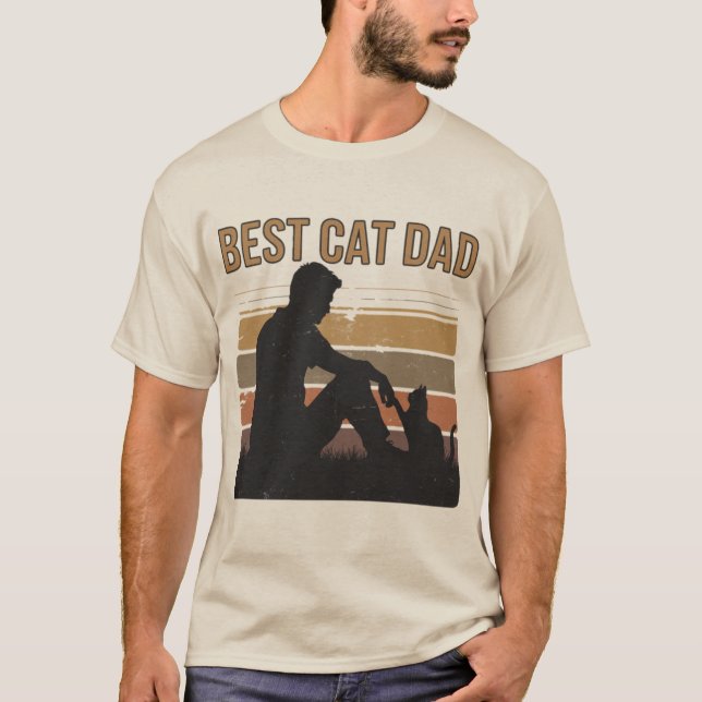 Bester Cat Vater T-Shirt (Vorderseite)