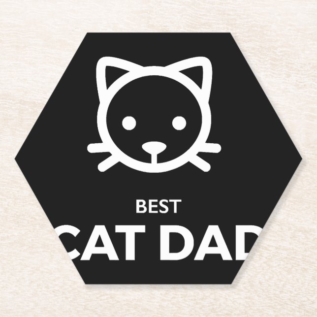 Bester Cat Vater Untersetzer (Vorderseite)