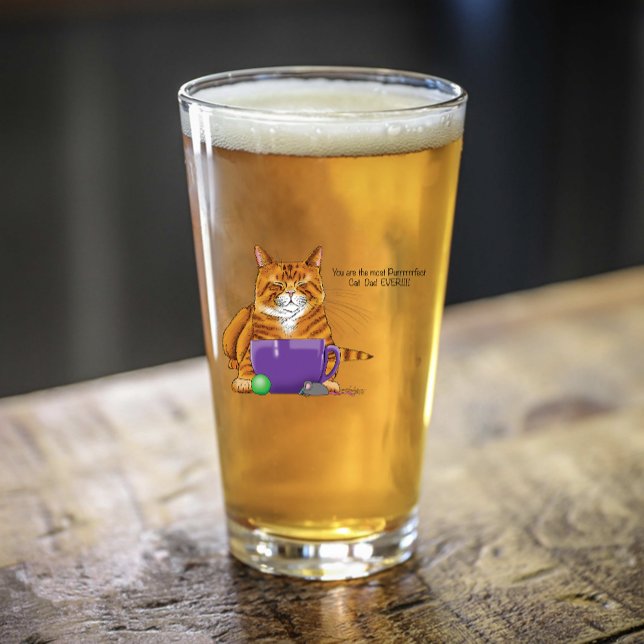 Bester Cat Vater Vatertag Glas (Von Creator hochgeladen)