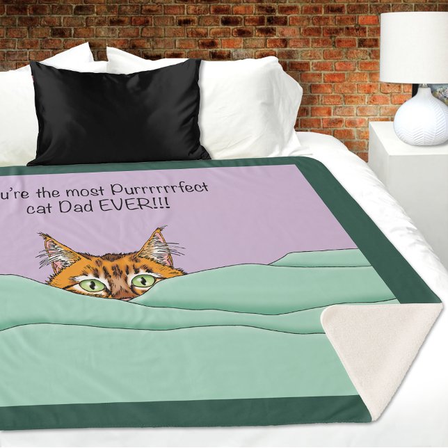 Bester Cat Vater! Vatertag Sherpadecke (Von Creator hochgeladen)