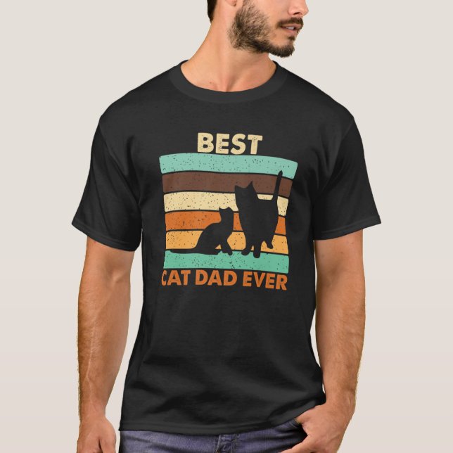 Bester Chat Vater Ever Funny Cat Lover S T-Shirt (Vorderseite)