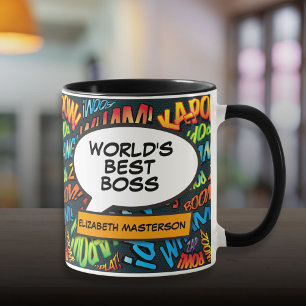 Bester Chef Aller Zeiten Lustige Retro-Comic- Pop- Tasse