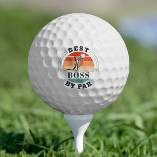 Bester Chef Von Par Benutzerdefinierte Retro-Ruhes Golfball