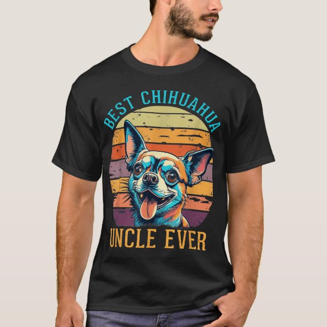 Bester Chihuahua-Onkel je T-Shirt (Vorderseite)