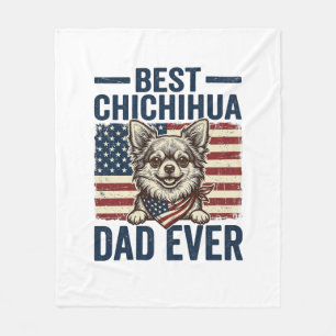 Bester Chihuahua-Vater Aller Patrioten Hund-Shirt Fleecedecke