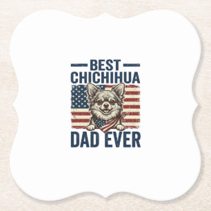 Bester Chihuahua-Vater Aller Patrioten Hund-Shirt- Untersetzer