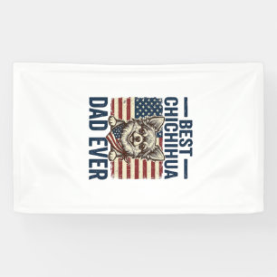 Bester Chihuahua-Vater aller Zeiten Patriotisches Banner