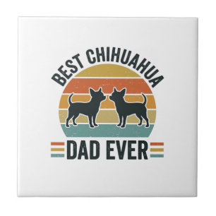 Bester Chihuahua-Vater Aller Zeiten Vintage-Hundef Fliese