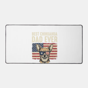 Bester Chihuahua-Vater überhaupt Vintage-patriotis Schreibtischunterlage