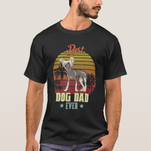 Bester Chinese Crested Papa Aller Daddy Geschenke T-Shirt