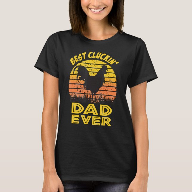 Bester Cluckin-Vater je Boys Farm Tier Hühnchen Ro T-Shirt (Vorderseite)