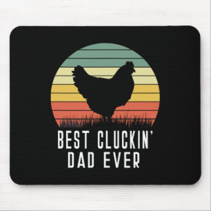 Bester Cluckin Vater je Hühnchen Daddy Vater Fathe Mousepad