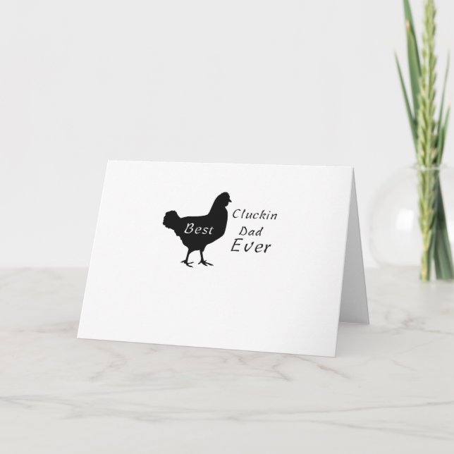 Bester Cluckin Vater je Vatertag Hühnerfarm Karte (Vorderseite)