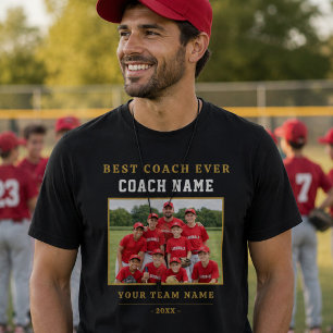 Bester Coach Aller Zeiten Foto Team Sport Geschenk T-Shirt