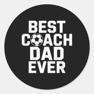 Bester Coach Dad Ever Fußballspieler Flüsterer  Runder Aufkleber