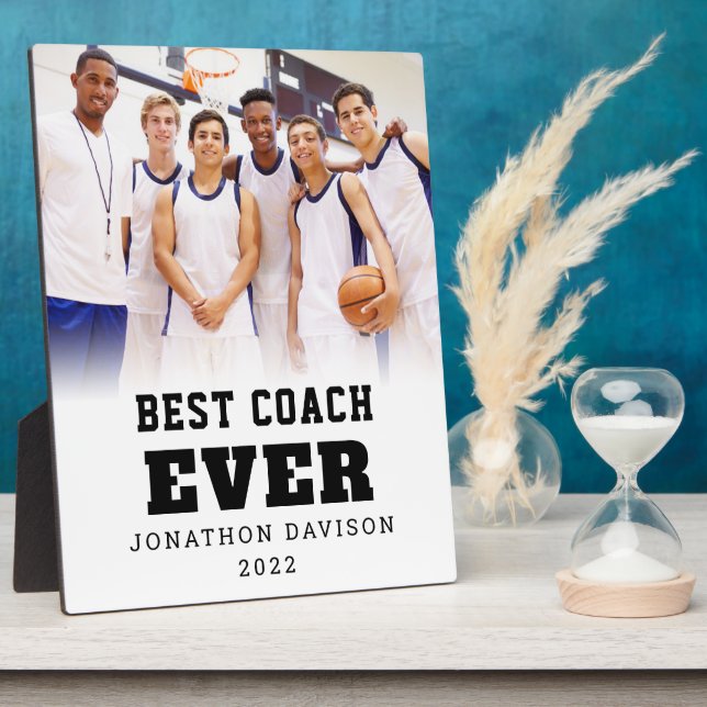 Bester Coach für jedes Jahr Name Team Foto Overlay Fotoplatte (Seite)